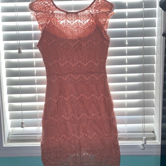 Lacey Orange Mini Dress - Picture 3 of 5